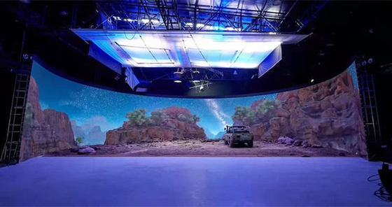 XRのスタジオの背景によって導かれた壁は、屋内3D Immersive Hd表示を導いた